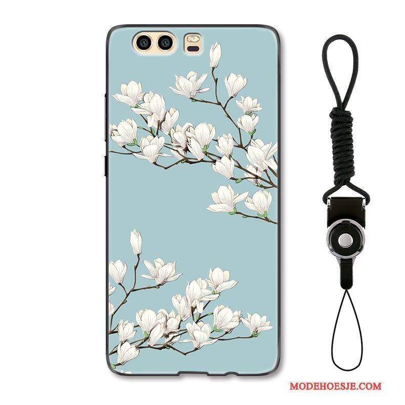 Hoesje Huawei P10 Plus Bescherming Blauw Vers, Hoes Huawei P10 Plus Kunst Bloemen