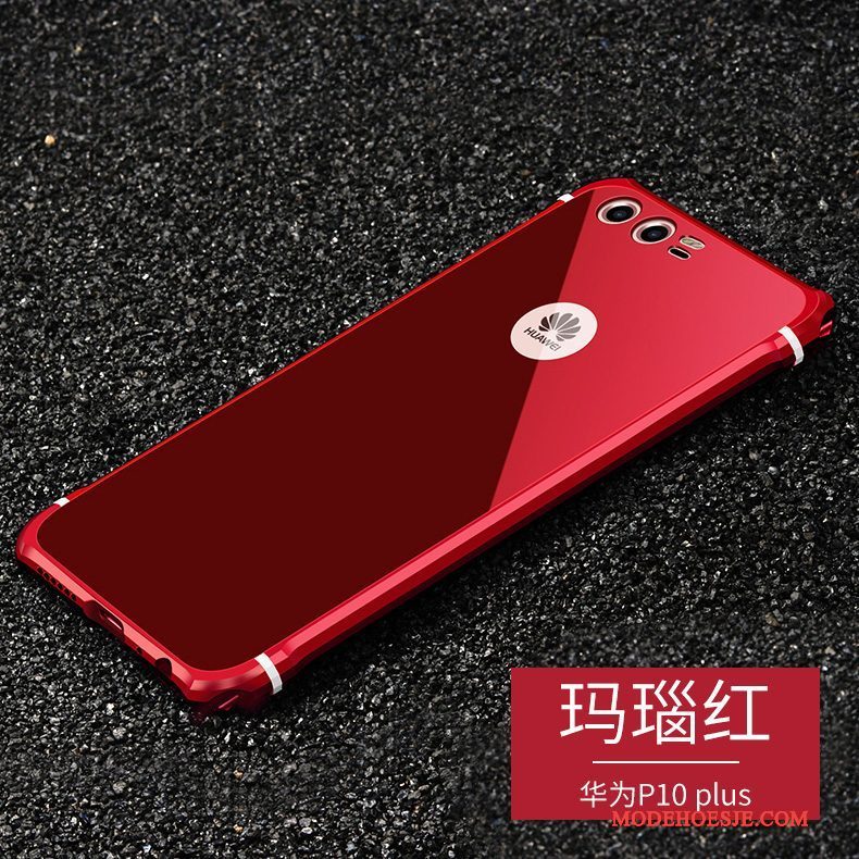 Hoesje Huawei P10 Plus Bescherming Zwart Trendy Merk, Hoes Huawei P10 Plus Metaal Telefoon Anti-fall