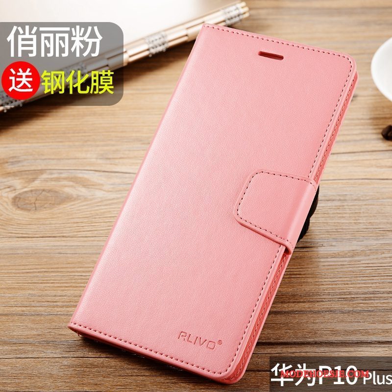 Hoesje Huawei P10 Plus Folio Telefoon Rood, Hoes Huawei P10 Plus Leer