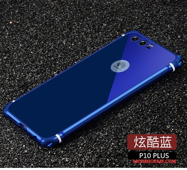 Hoesje Huawei P10 Plus Metaal Anti-fall Dun, Hoes Huawei P10 Plus Bescherming Trend Zwart