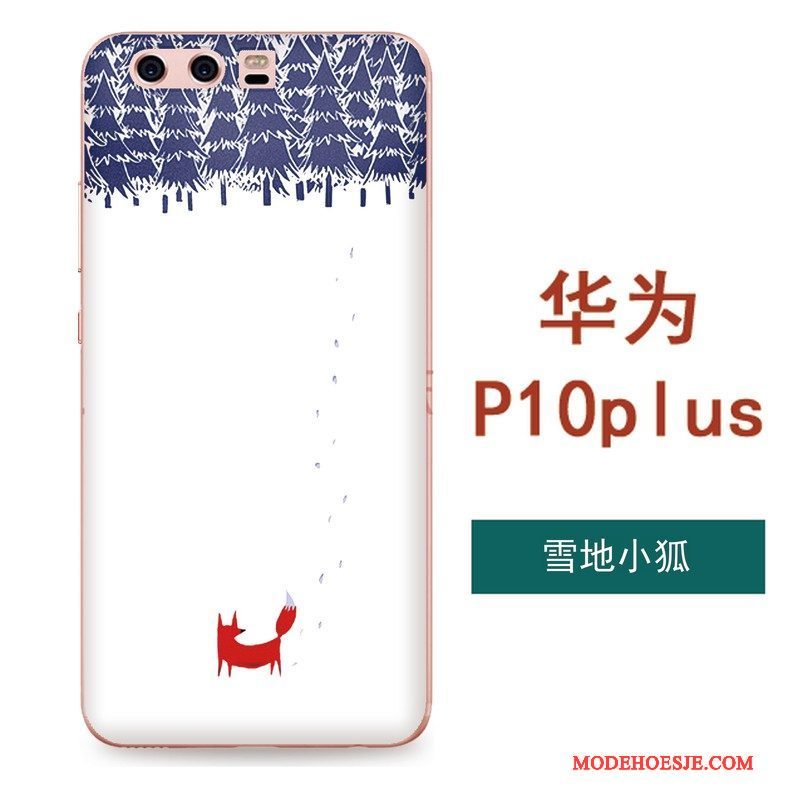 Hoesje Huawei P10 Plus Reliëf Chinese Stijl Kunst, Hoes Huawei P10 Plus Zacht Hanger Zwart