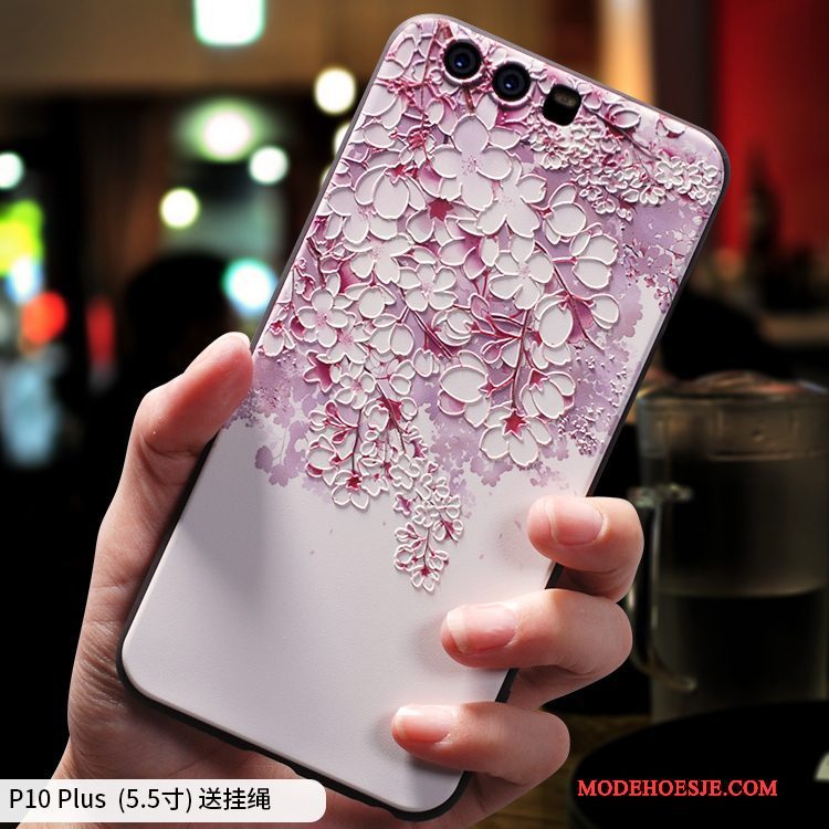 Hoesje Huawei P10 Plus Scheppend Telefoon Dun, Hoes Huawei P10 Plus Siliconen Chinese Stijl Anti-fall
