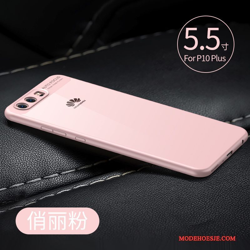 Hoesje Huawei P10 Plus Siliconen Anti-falltelefoon, Hoes Huawei P10 Plus Bescherming Doorzichtig Zwart