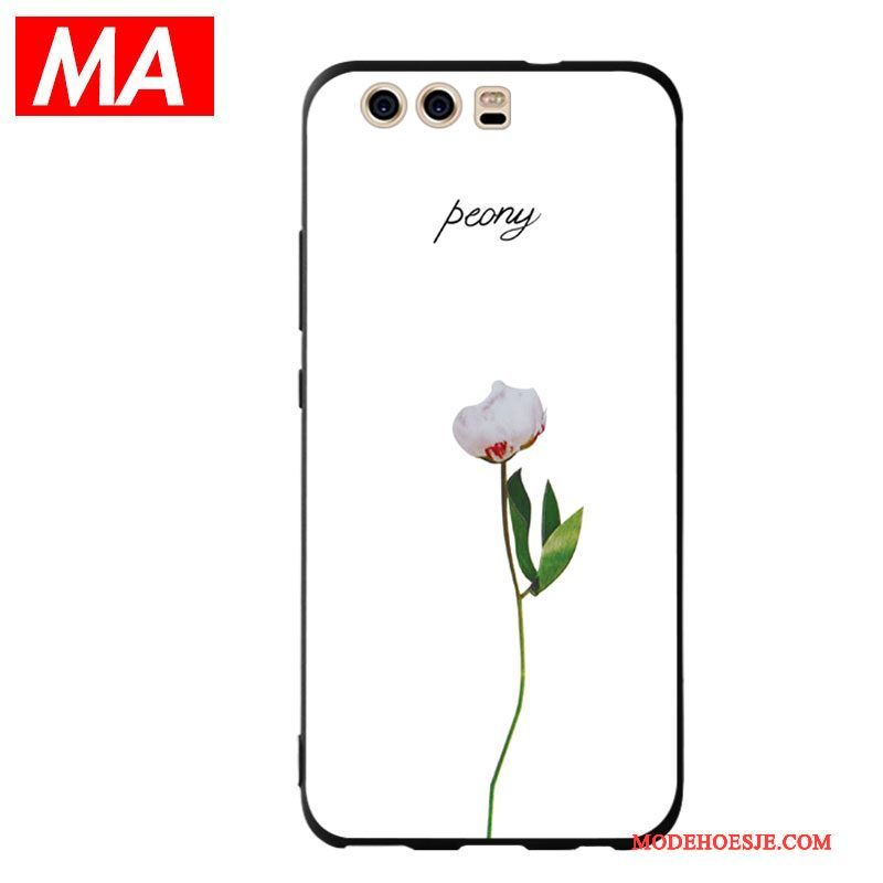 Hoesje Huawei P10 Plus Siliconen Blad Persoonlijk, Hoes Huawei P10 Plus Zacht Eenvoudige Bloemen