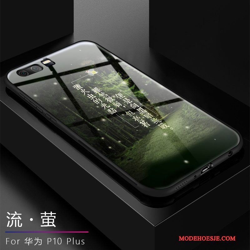 Hoesje Huawei P10 Plus Siliconen Nieuwtelefoon, Hoes Huawei P10 Plus Zakken Glas Trendy Merk