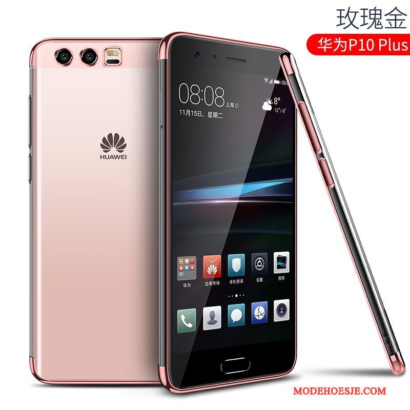 Hoesje Huawei P10 Plus Siliconen Persoonlijk Anti-fall, Hoes Huawei P10 Plus Zakken Dun Trendy Merk
