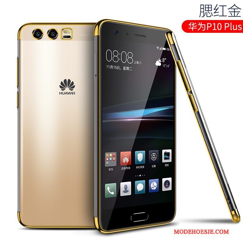 Hoesje Huawei P10 Plus Siliconen Persoonlijk Anti-fall, Hoes Huawei P10 Plus Zakken Dun Trendy Merk