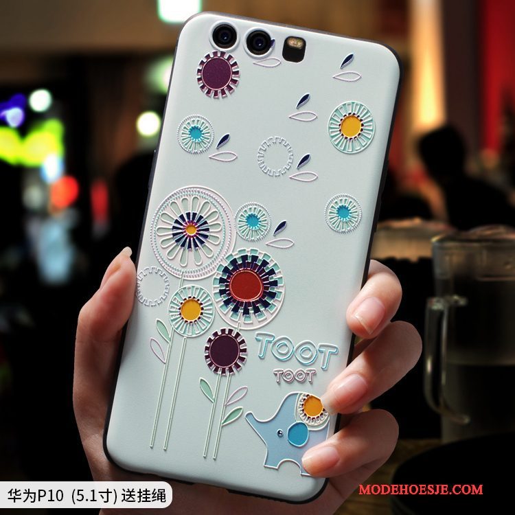 Hoesje Huawei P10 Plus Spotprent Mooie Roze, Hoes Huawei P10 Plus Scheppend Anti-falltelefoon