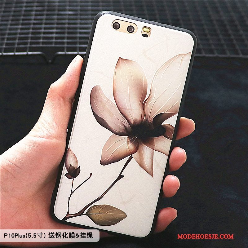 Hoesje Huawei P10 Plus Zakken Bloemen Trend, Hoes Huawei P10 Plus Siliconen Blauwtelefoon