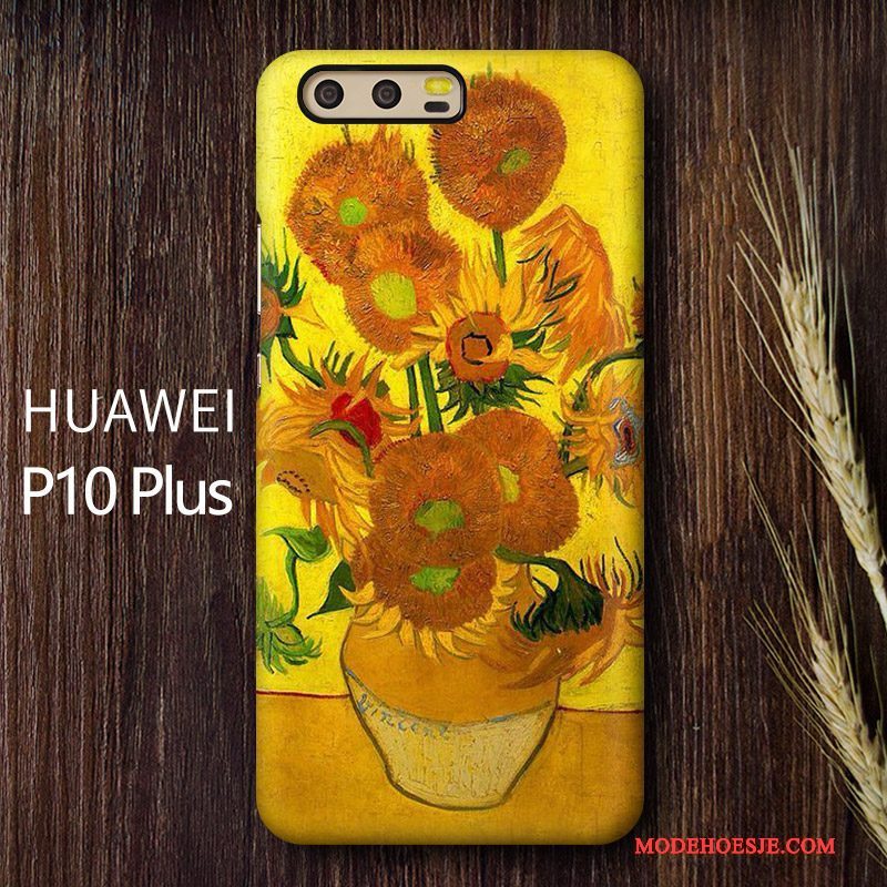 Hoesje Huawei P10 Plus Zakken Schrobben Blauw, Hoes Huawei P10 Plus Scheppend Kunst Anti-fall