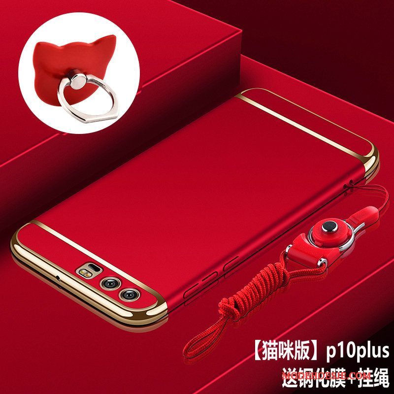 Hoesje Huawei P10 Plus Zakken Telefoon Schrobben, Hoes Huawei P10 Plus Bescherming Roze Hanger