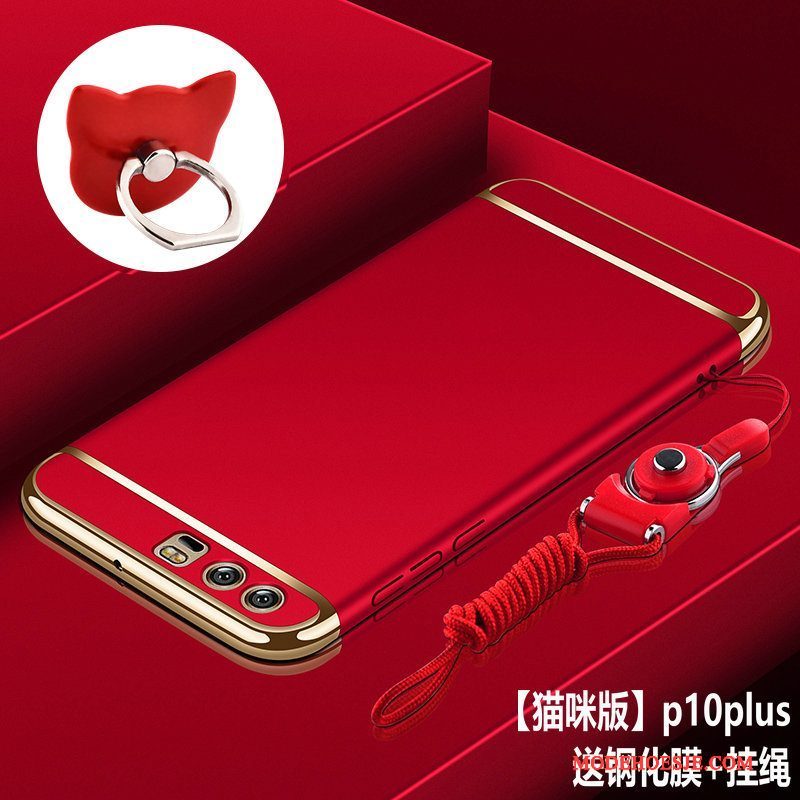 Hoesje Huawei P10 Plus Zakken Telefoon Schrobben, Hoes Huawei P10 Plus Bescherming Roze Hanger