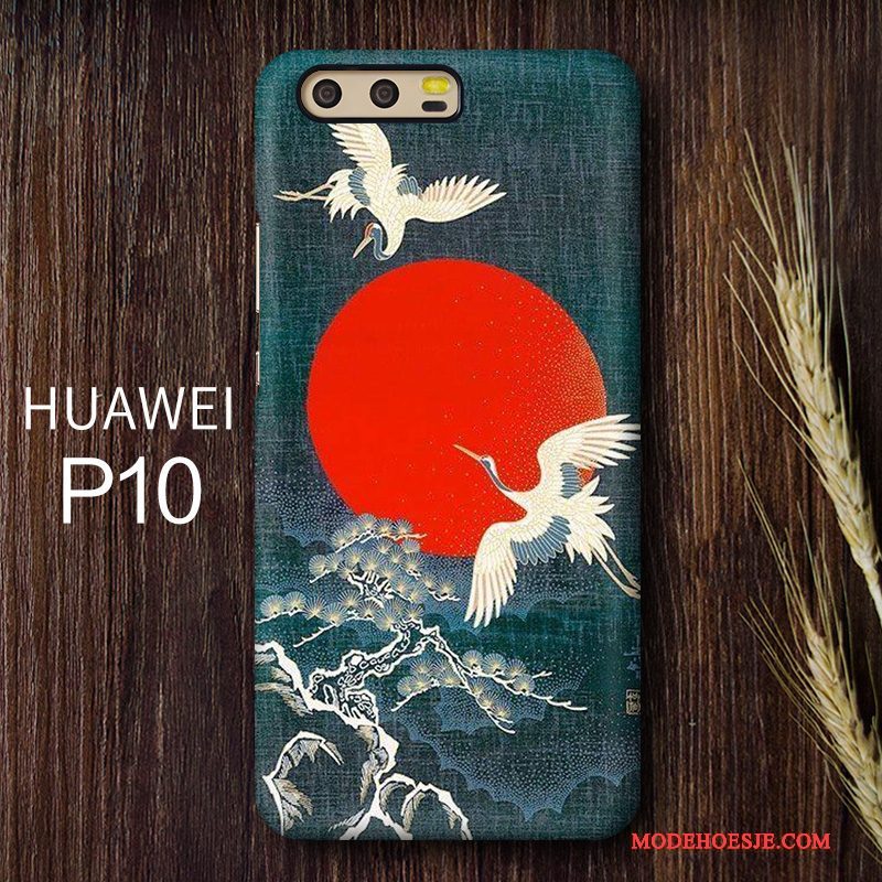 Hoesje Huawei P10 Scheppend Chinese Stijl Blauw, Hoes Huawei P10 Hard Schrobben