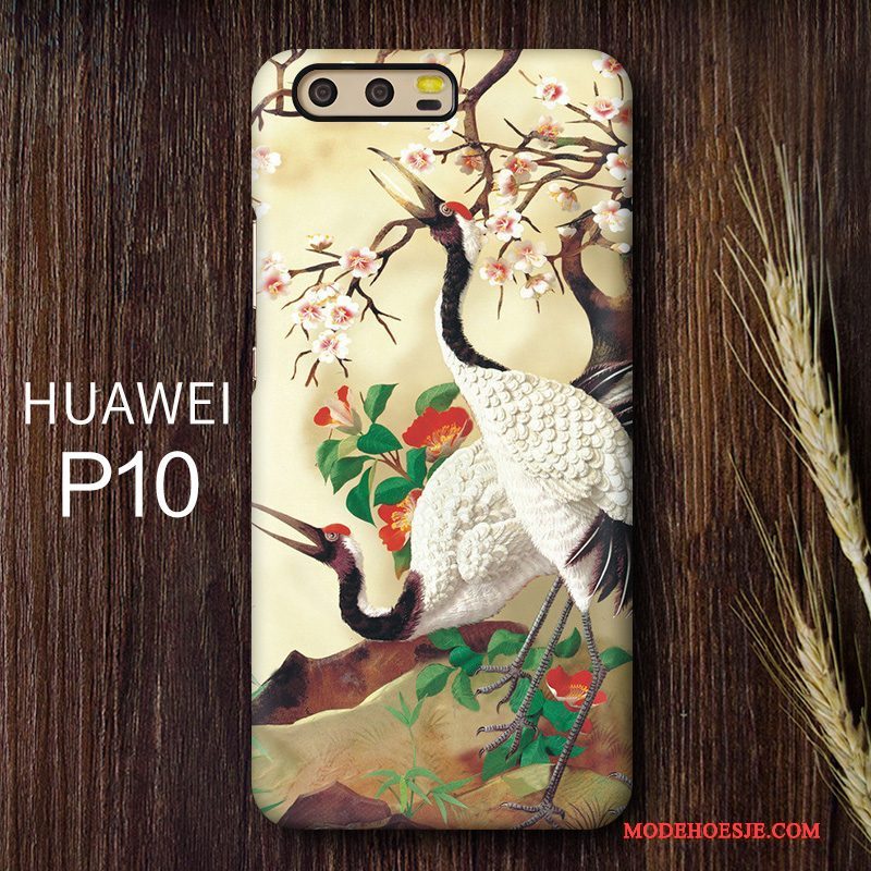 Hoesje Huawei P10 Scheppend Chinese Stijl Blauw, Hoes Huawei P10 Hard Schrobben