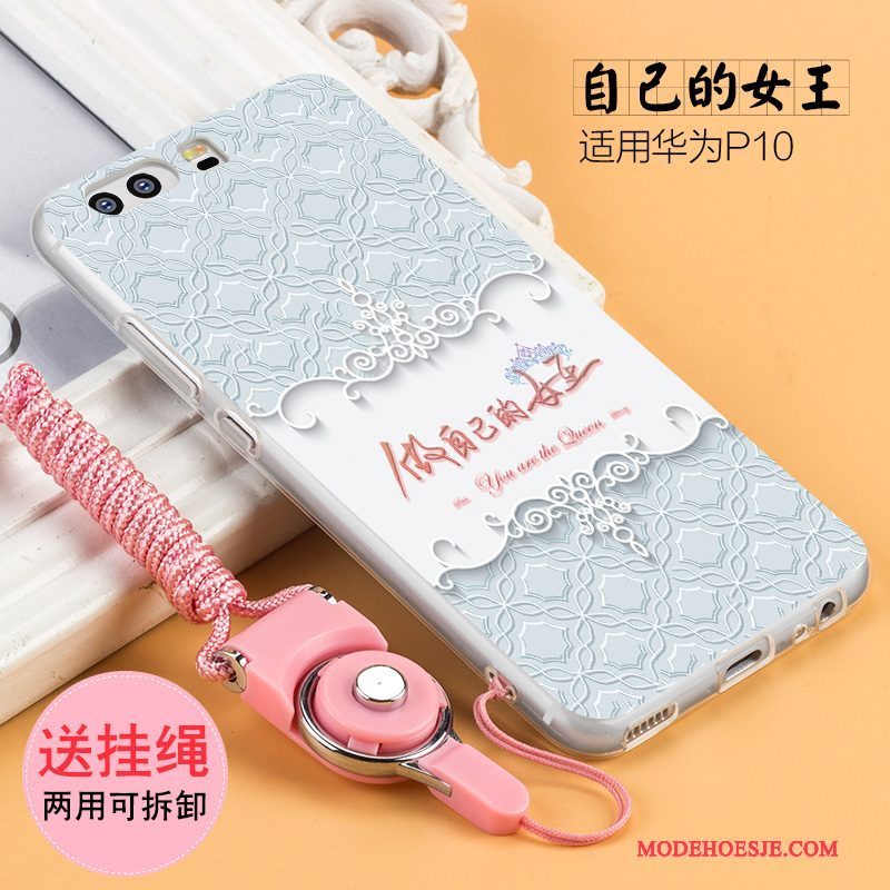 Hoesje Huawei P10 Scheppend Hanger Anti-fall, Hoes Huawei P10 Reliëf Telefoon Persoonlijk