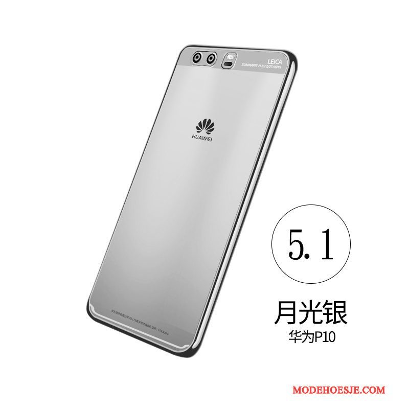 Hoesje Huawei P10 Siliconen Anti-fall Persoonlijk, Hoes Huawei P10 Zacht Telefoon Roze