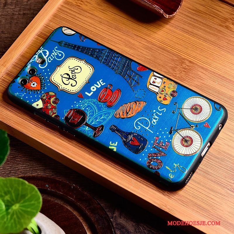 Hoesje Huawei P10 Vintage Chinese Stijl Persoonlijk, Hoes Huawei P10 Scheppend Blauw Trendy Merk