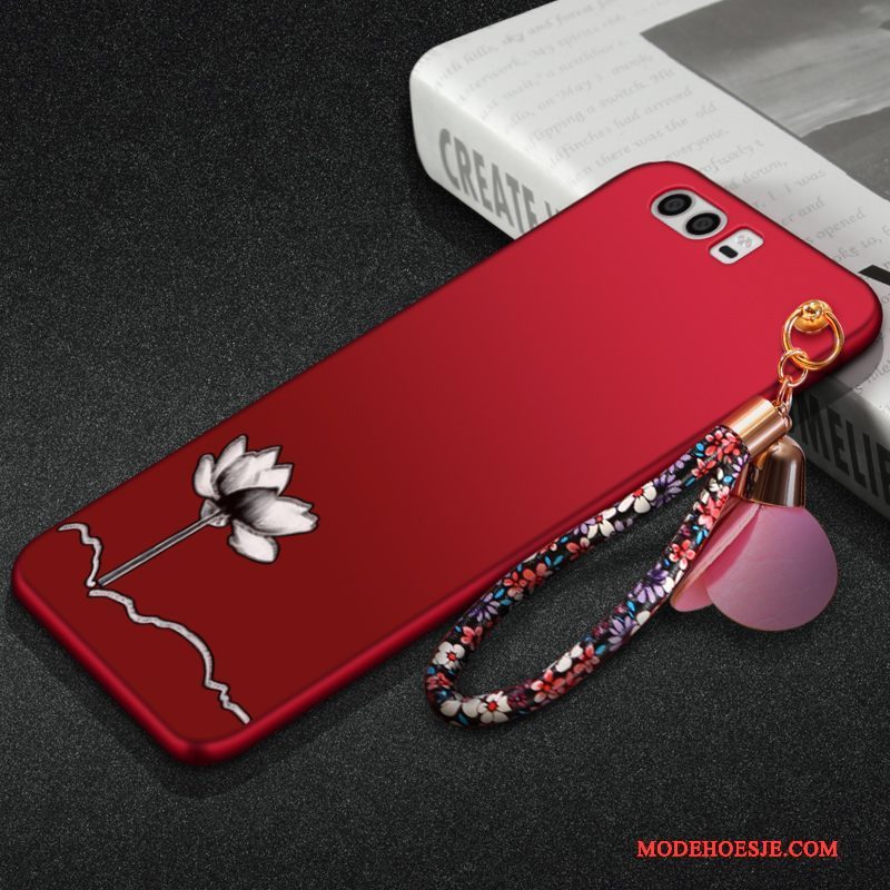 Hoesje Huawei P10 Zacht Hanger Schrobben, Hoes Huawei P10 Siliconen Telefoon Bloemen