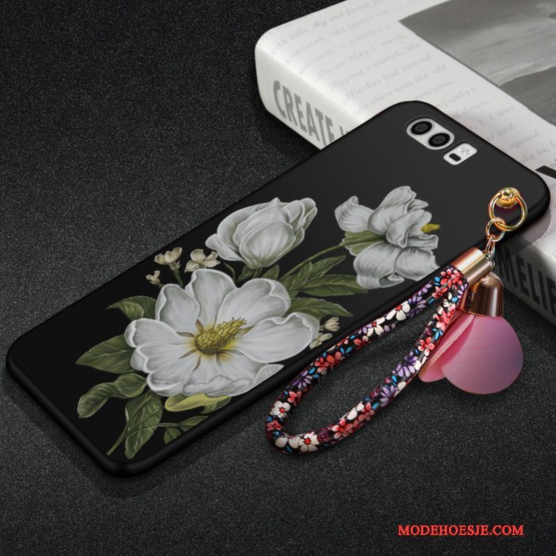 Hoesje Huawei P10 Zacht Hanger Schrobben, Hoes Huawei P10 Siliconen Telefoon Bloemen