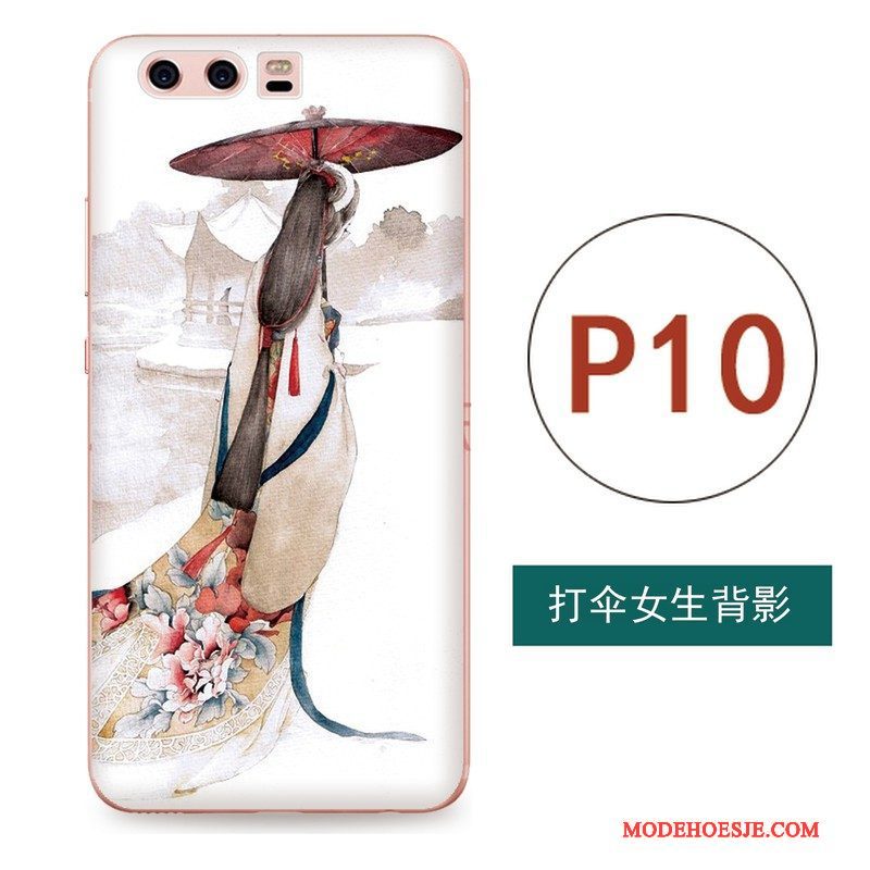 Hoesje Huawei P10 Zacht Roze Kunst, Hoes Huawei P10 Zakken Windtelefoon