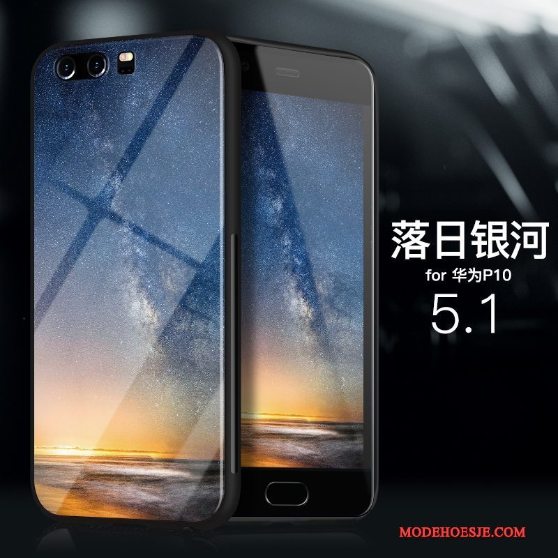 Hoesje Huawei P10 Zacht Trendtelefoon, Hoes Huawei P10 Siliconen Glas Groen