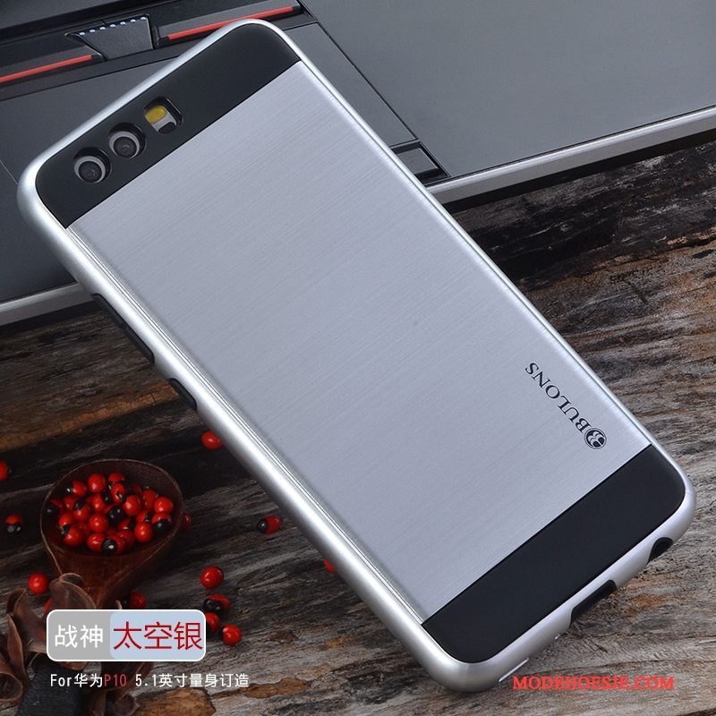 Hoesje Huawei P10 Zacht Zilver Grijs, Hoes Huawei P10 Siliconen Doektelefoon