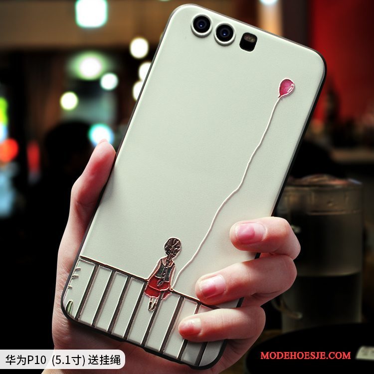 Hoesje Huawei P10 Zakken Persoonlijktelefoon, Hoes Huawei P10 Scheppend Wit Anti-fall