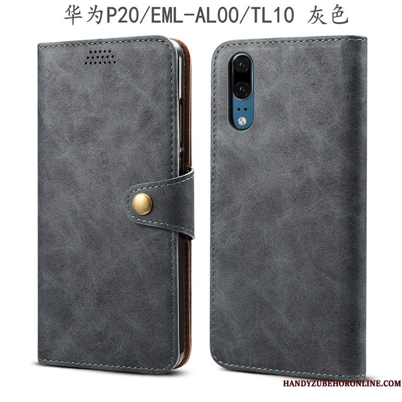 Hoesje Huawei P20 Bescherming Anti-falltelefoon, Hoes Huawei P20 Zakken Groen