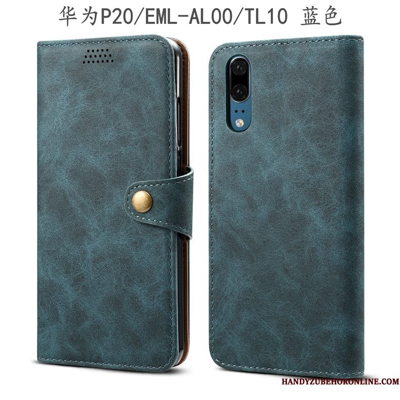 Hoesje Huawei P20 Bescherming Anti-falltelefoon, Hoes Huawei P20 Zakken Groen