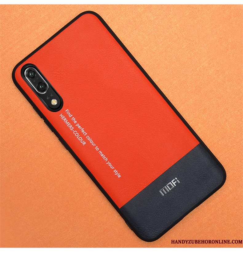 Hoesje Huawei P20 Bescherming Schrobben High End, Hoes Huawei P20 Siliconen Persoonlijk Blauw