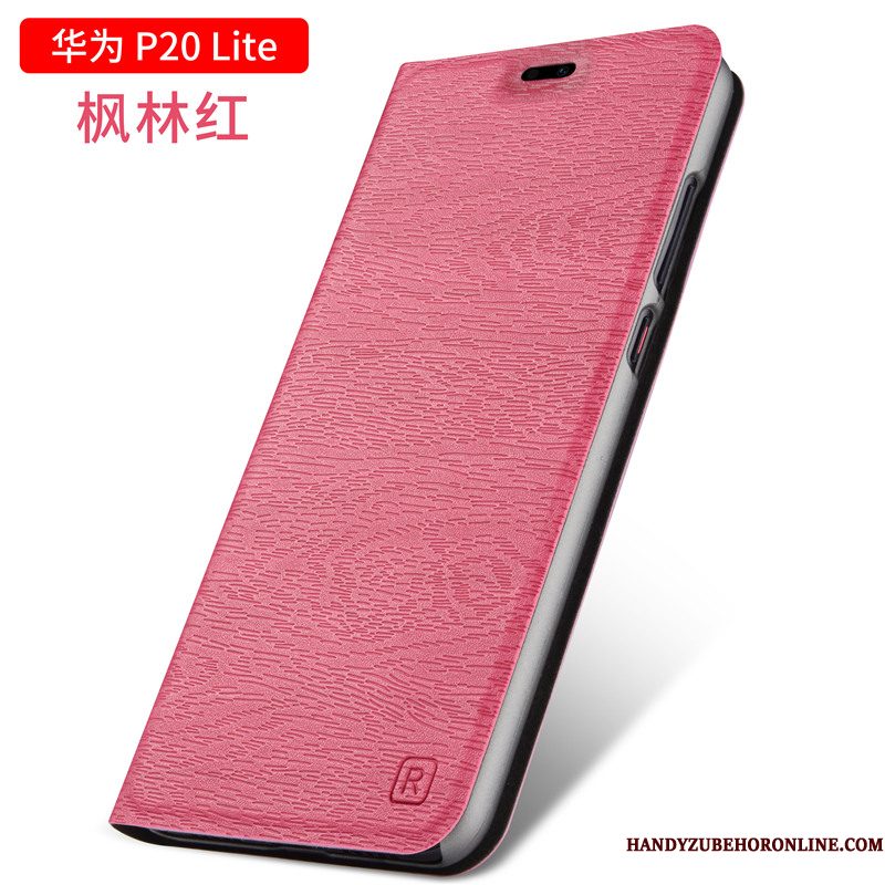 Hoesje Huawei P20 Lite Bescherming Rood Jeugd, Hoes Huawei P20 Lite Zakken Anti-falltelefoon