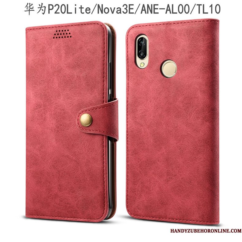 Hoesje Huawei P20 Lite Bescherming Telefoon Grijs, Hoes Huawei P20 Lite Leer Anti-fall Jeugd