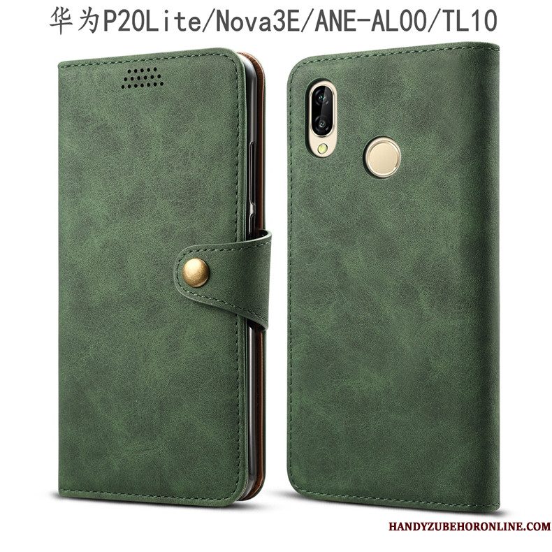 Hoesje Huawei P20 Lite Bescherming Telefoon Grijs, Hoes Huawei P20 Lite Leer Anti-fall Jeugd