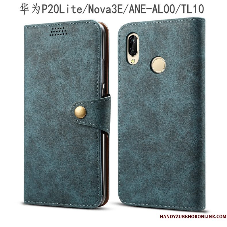 Hoesje Huawei P20 Lite Bescherming Telefoon Grijs, Hoes Huawei P20 Lite Leer Anti-fall Jeugd