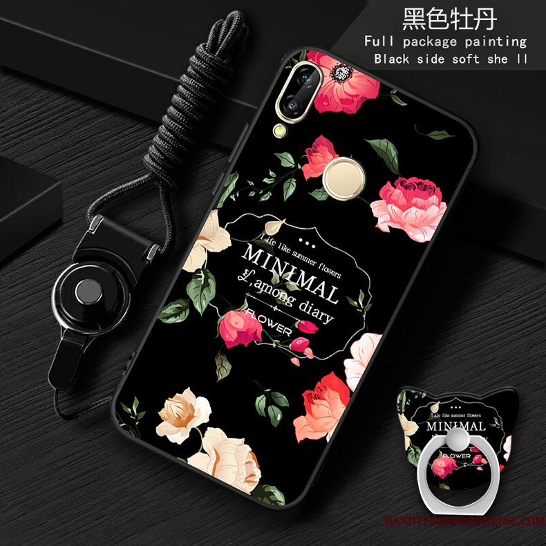 Hoesje Huawei P20 Lite Scheppend Hangertelefoon, Hoes Huawei P20 Lite Bescherming Blauw Anti-fall