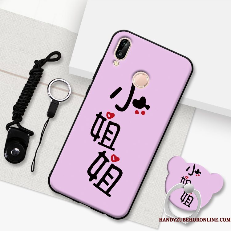 Hoesje Huawei P20 Lite Schrobben Roze, Hoes Huawei P20 Lite Telefoon