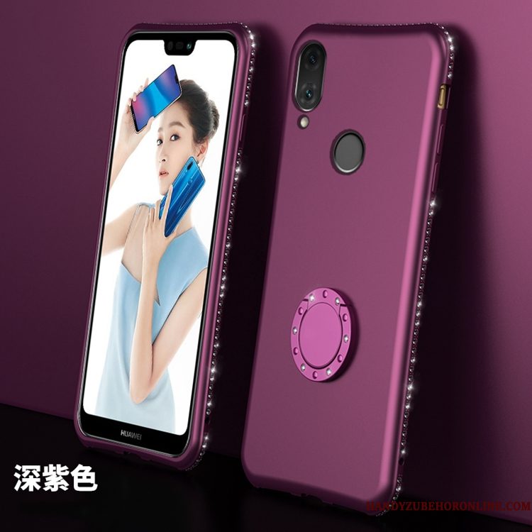 Hoesje Huawei P20 Lite Siliconen Jeugd Hanger, Hoes Huawei P20 Lite Bescherming Rood Anti-fall