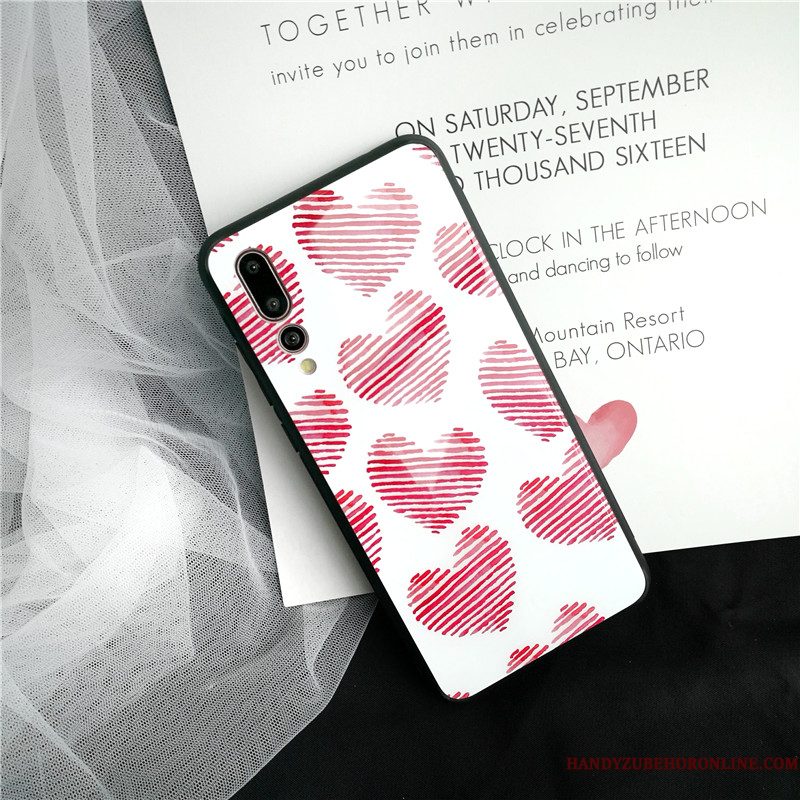 Hoesje Huawei P20 Pro Rood Nieuw, Hoes Huawei P20 Pro Glastelefoon