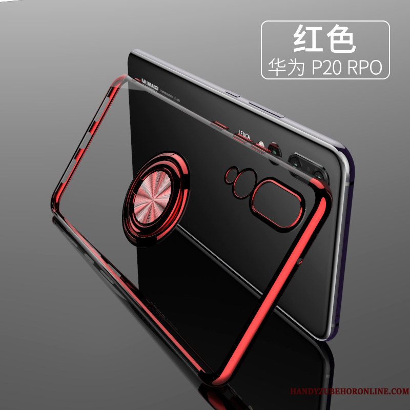 Hoesje Huawei P20 Pro Siliconen Anti-fall Persoonlijk, Hoes Huawei P20 Pro Scheppend Doorzichtig Net Red