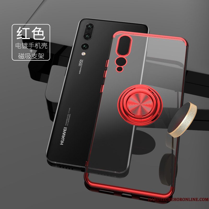 Hoesje Huawei P20 Pro Siliconen Anti-fall Persoonlijk, Hoes Huawei P20 Pro Scheppend Doorzichtig Net Red
