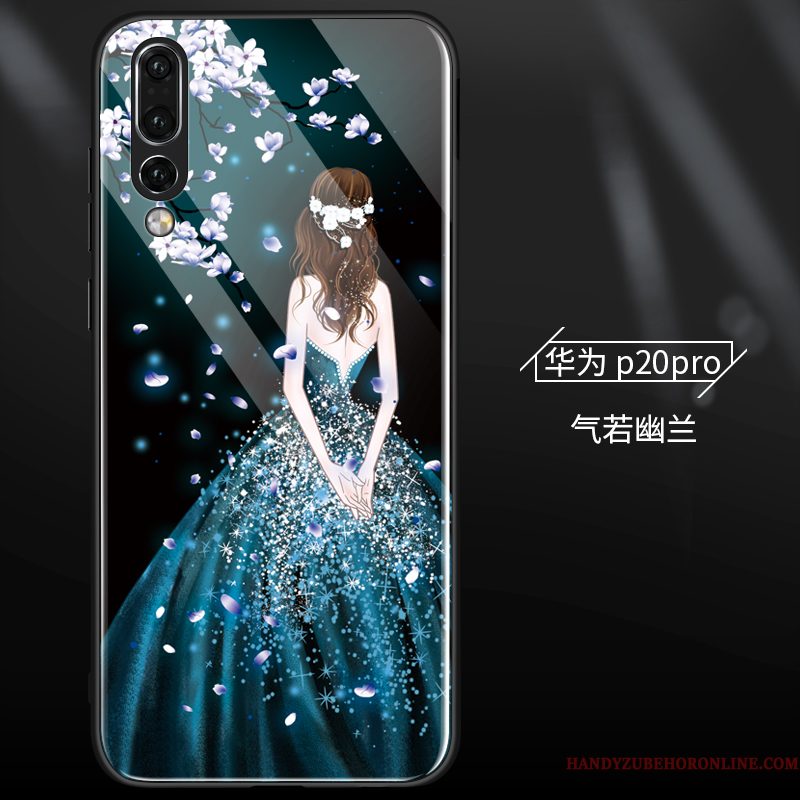 Hoesje Huawei P20 Pro Siliconen Telefoon Blauw, Hoes Huawei P20 Pro Zacht Schrobben Anti-fall