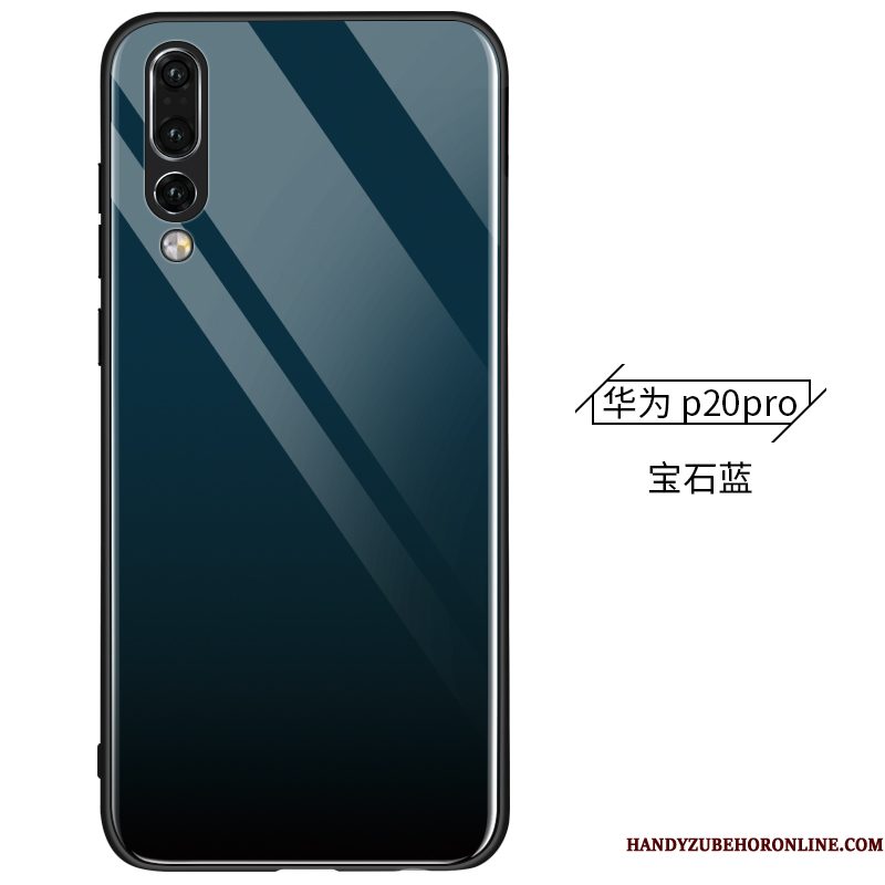 Hoesje Huawei P20 Pro Siliconen Telefoon Blauw, Hoes Huawei P20 Pro Zacht Schrobben Anti-fall