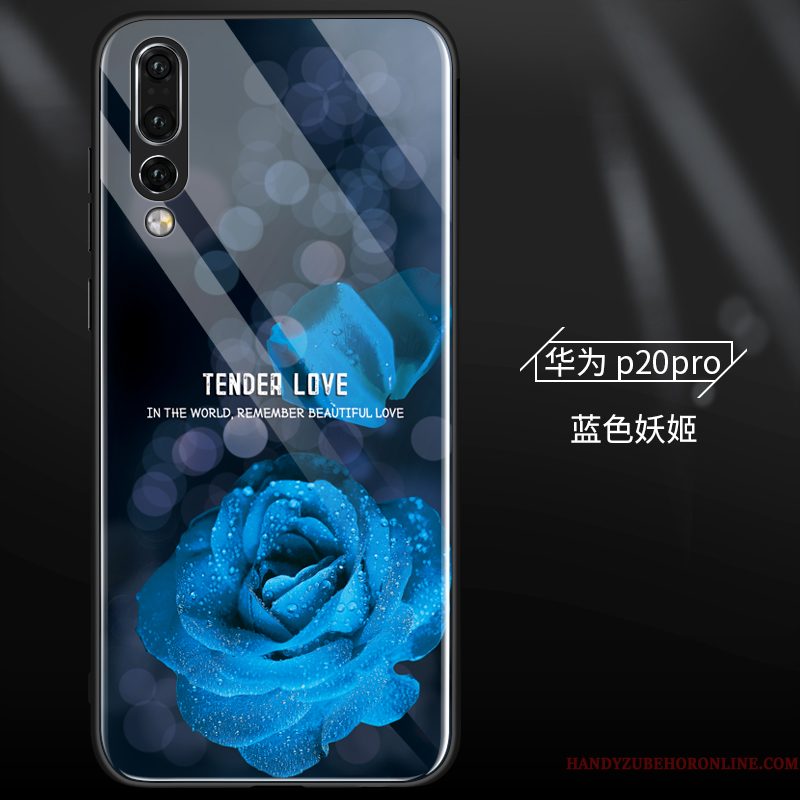 Hoesje Huawei P20 Pro Siliconen Telefoon Blauw, Hoes Huawei P20 Pro Zacht Schrobben Anti-fall