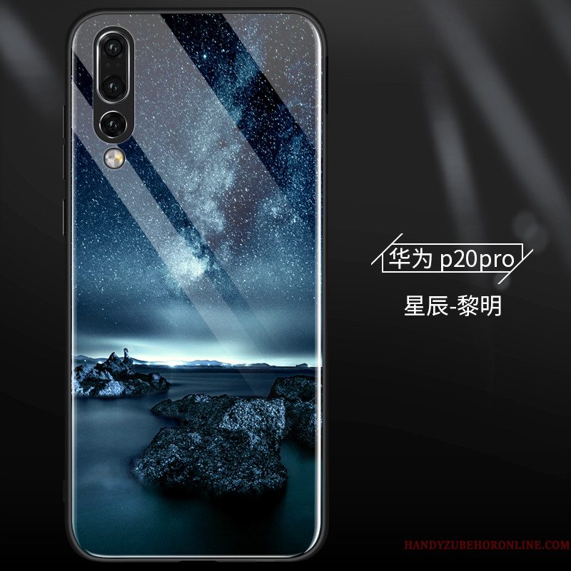 Hoesje Huawei P20 Pro Siliconen Telefoon Blauw, Hoes Huawei P20 Pro Zacht Schrobben Anti-fall