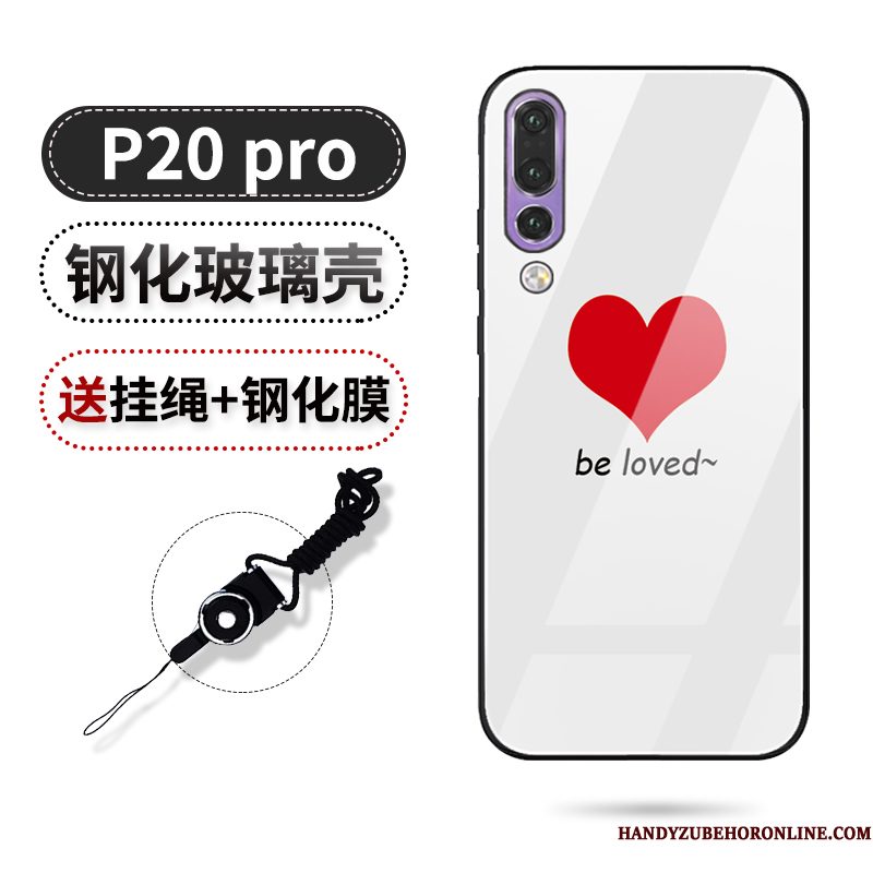 Hoesje Huawei P20 Pro Zakken Liefde Trendy Merk, Hoes Huawei P20 Pro Telefoon Zwart