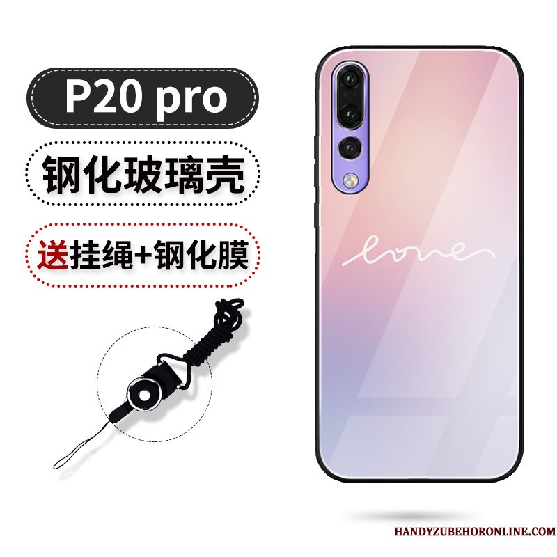 Hoesje Huawei P20 Pro Zakken Liefde Trendy Merk, Hoes Huawei P20 Pro Telefoon Zwart