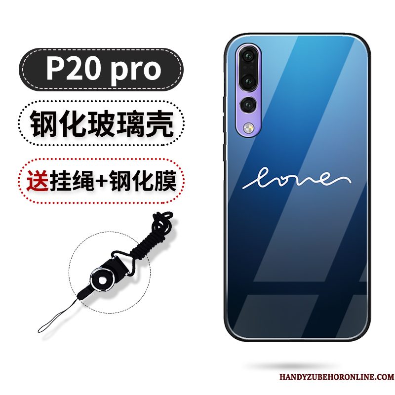 Hoesje Huawei P20 Pro Zakken Liefde Trendy Merk, Hoes Huawei P20 Pro Telefoon Zwart