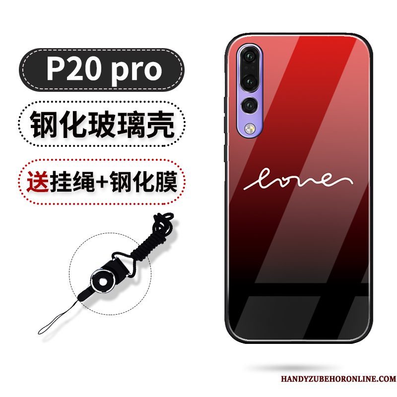 Hoesje Huawei P20 Pro Zakken Liefde Trendy Merk, Hoes Huawei P20 Pro Telefoon Zwart