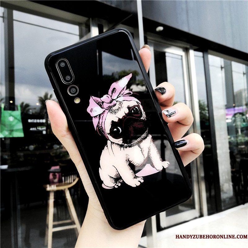 Hoesje Huawei P20 Pro Zakken Rood Hond, Hoes Huawei P20 Pro Spotprent Glas Spiegel