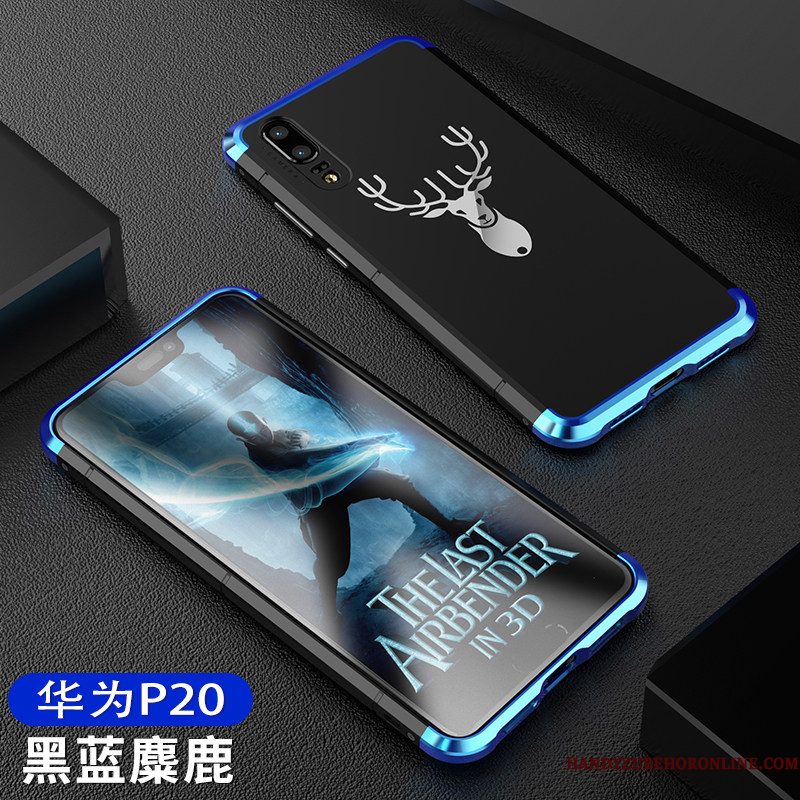 Hoesje Huawei P20 Scheppend Anti-fall Trendy Merk, Hoes Huawei P20 Metaal Hardtelefoon